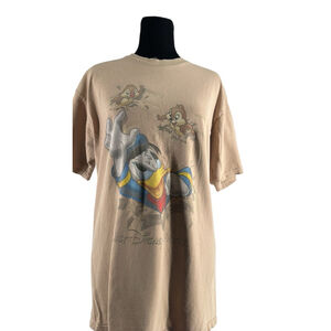 Walt Disney vintage Donald Duck Chip n Dale Double Sided Tee Shirt sz M